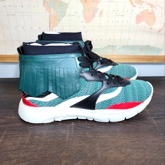 BRAND NEW Valentino Garavani Emerald/ Nero Sky/Bianco